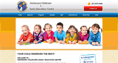 Desktop Screenshot of centenarychildcare.com.au